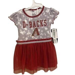MLB Arizona Diamondbacks Baby Girls Dress 18M Red Tutu 2 Piece NWT